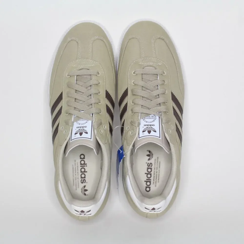 adidas Samba Beige with Dark Brown Stripes Athletic Shoes